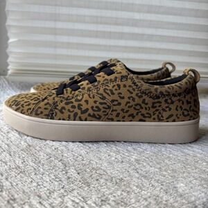 Revitalign Malibu Misty Women's Brown Leopard Print Low Top Sneakers Size 9.5